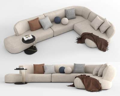 现代多人沙发 转角沙发